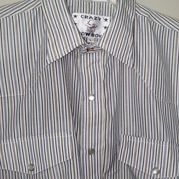 Crazy Cowboy Western Long Sleeve Shirt Rodeo Time - Picture 3 of 7